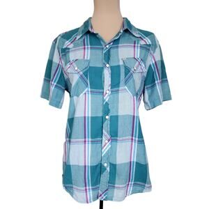 Salt Valley Western Large Plaid Shirt